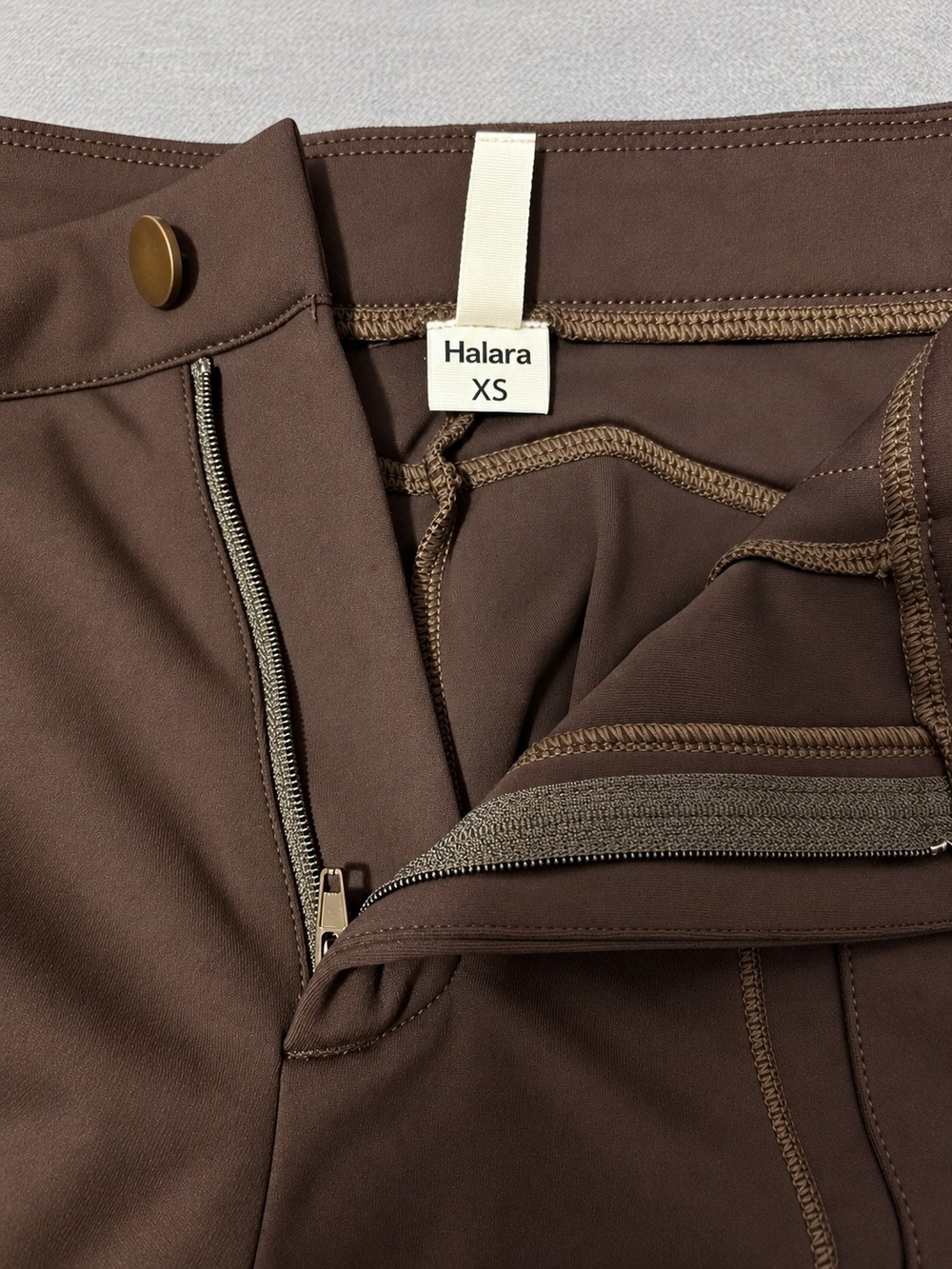 Halara Cargo Pocket Straight Leg Pants in Brown XS - Picture 4 of 5